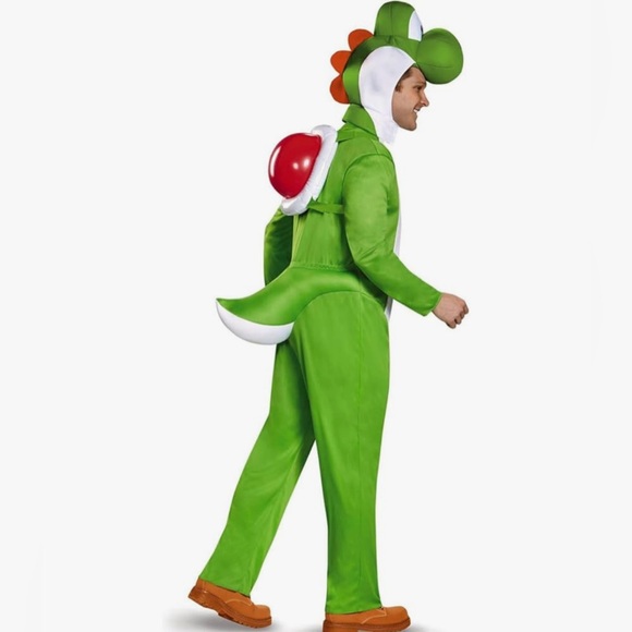 Super Mario Brothers Yoshi Costume Halloween Unisex Adult XL (42-46) Excellent